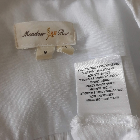 Anthropologie Meadow Rue White Austin Tank Top - Picture 8 of 8